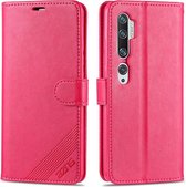 Voor xiaomi CC9 pro AZNS schapenvacht textuur horizontale flip lederen case met houder & kaartsleuven & portemonnee (rood)