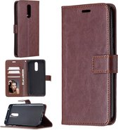 Voor Xiaomi Redmi 8 Crazy Horse Texture horizontale flip lederen tas met houder & kaartsleuven & portemonnee & fotolijst (bruin)