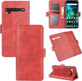 Voor TCL 10 Pro Dual-side magnetische gesp Horizontale flip lederen tas met houder & kaartsleuven & portemonnee (rood)