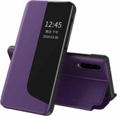Voor Huawei P30 Zijdisplay Schokbestendig Horizontaal Flip Leren Hoesje met Houder & Oproepbeantwoordfunctie & Slaap / Wakker worden (Paars)