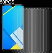 Voor OPPO Realme C2 50 STUKS 0.26mm 9H 2.5D gehard glasfolie