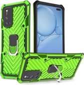 Voor Vivo V19 Cool Armor PC + TPU schokbestendig hoesje met 360 graden rotatie ringhouder (groen)