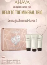 Head to Toe Mineral Trio - Giftset -  100% Natuurlijk- Geschenkverpakking - Handcrème - Bodylotion- Douchegel