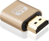 HDMI Dummy 4K Display Port Emulator Plug - gold - draadloos bedienen - mining rig - videokaart - videosignaal - computer