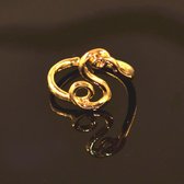 Gading® Dames Ring met letter "S"- vrouwen goudkleurig letter Ringen- Vriendschapsring - Relatie Ringen
