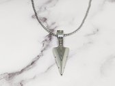 Mei's | Viking with Spear ketting | ketting mannen / mannen sieraad / Viking ketting | Stainless Steel / 316L Roestvrij Staal / Chirurgisch Staal | zilver / 60 cm