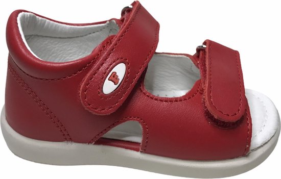 Sandales en cuir uni velcro Falcotto New River Red taille 25