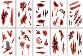 10 stuk Tattoo Sticker Gezicht Hand Cartoon Nep Tatoo Tijdelijke Waterdichte Taty model K Litteken