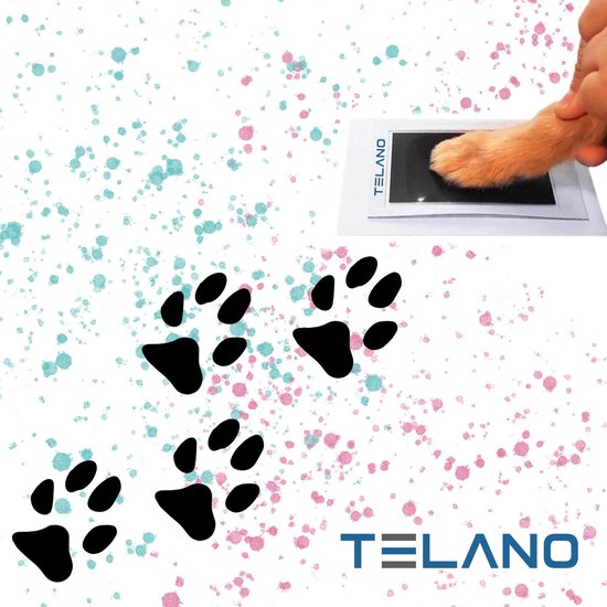Telano® Pootafdruk Hond Of Kat - Afdruk Huisdier Poes Maken - Zwart |  Bol.Com