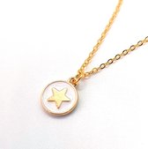 Ketting Meisje- Kind- Ster- Wit- Goud- LiLaLove