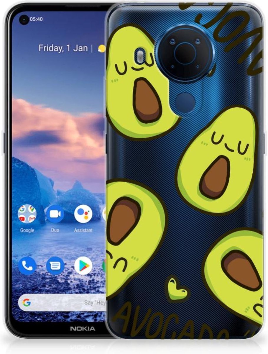Nokia 5.4 Telefoonhoesje met Naam Avocado Singing