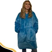 Becozy Hoodie Blanket (licht blauw) - Hoodie Deken - Hoodie Blanket - Deken Met Mouwen - Fleece Deken - Oversized Hoodie