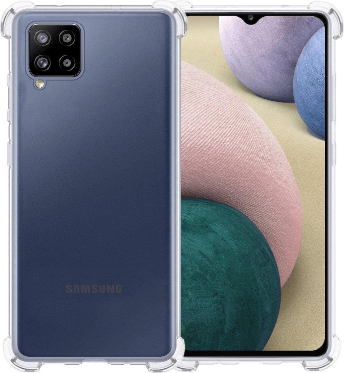 Samsung A12 Hoesje Siliconen Shock Proof Case - Samsung Galaxy A12 Hoesje Transparant - Samsung Galaxy A12 Hoes Cover Transparant - Samsung A12 Case Shockproof