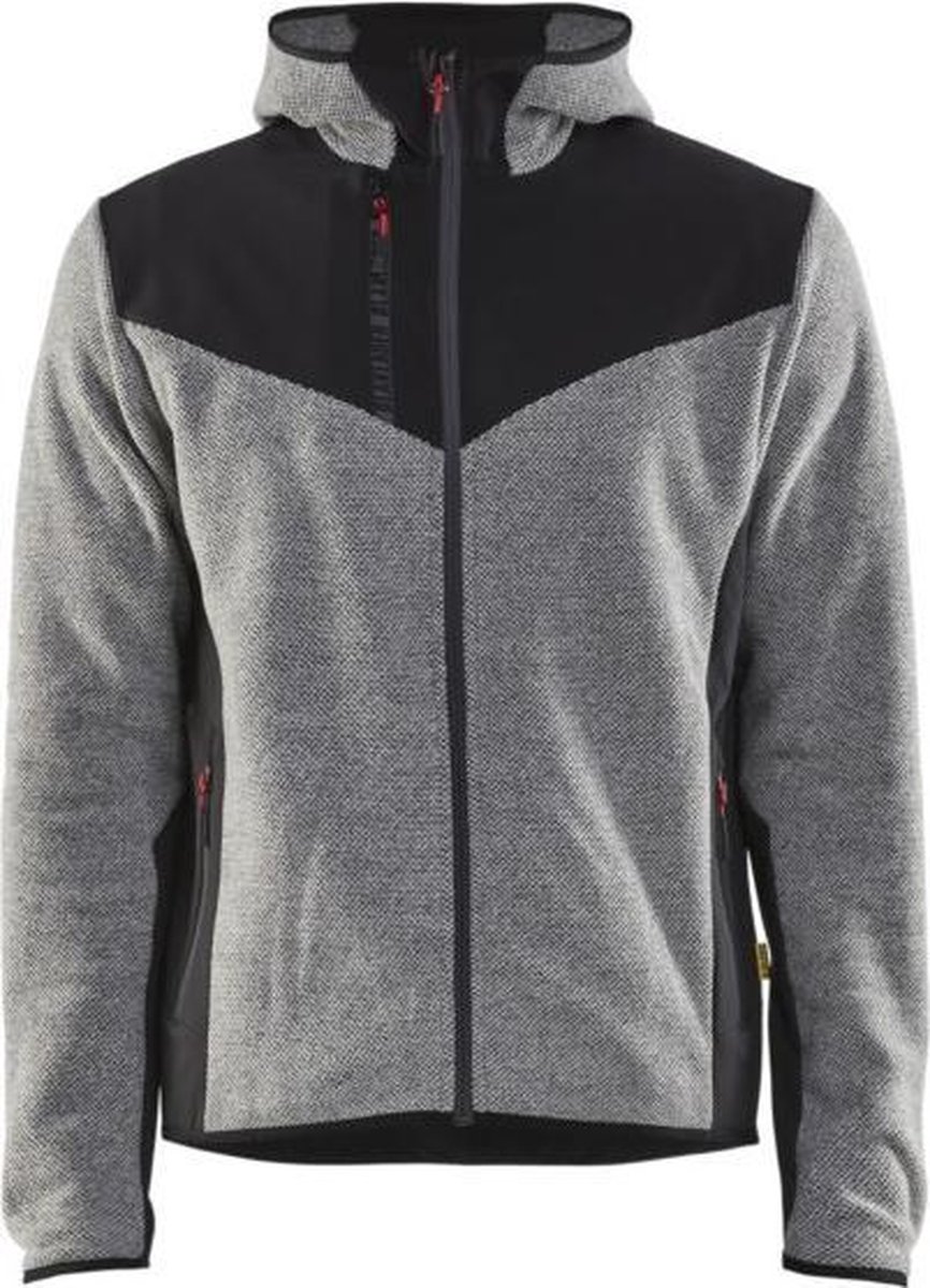 Blaklader Gebreid jack met softshell mêlee Zwart