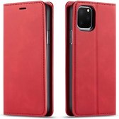 Apple iPhone 12 Pro Max Bookcase | Rood | Pasjeshouder | Portemonnee hoesje