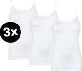 Beeren Dames Hemd Brigitte Wit - Spaghetti Bandjes - XXL - 3-Pack