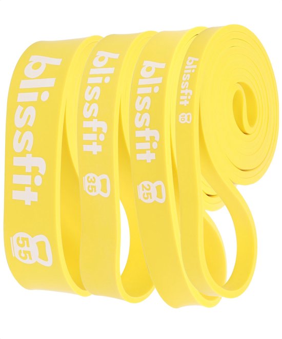 BLISSFIT itness Weerstandsbanden Set - 10kg + 25kg + 35kg + 55kg