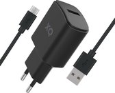 Xqisit Netstroomadapter 2.4A 1 USB-A poort - Micro-USB kabel Zwart