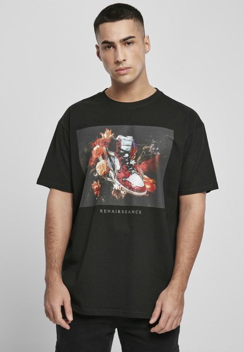 Urban Classics Heren Tshirt -XS- Renairssance Painting Oversize Zwart