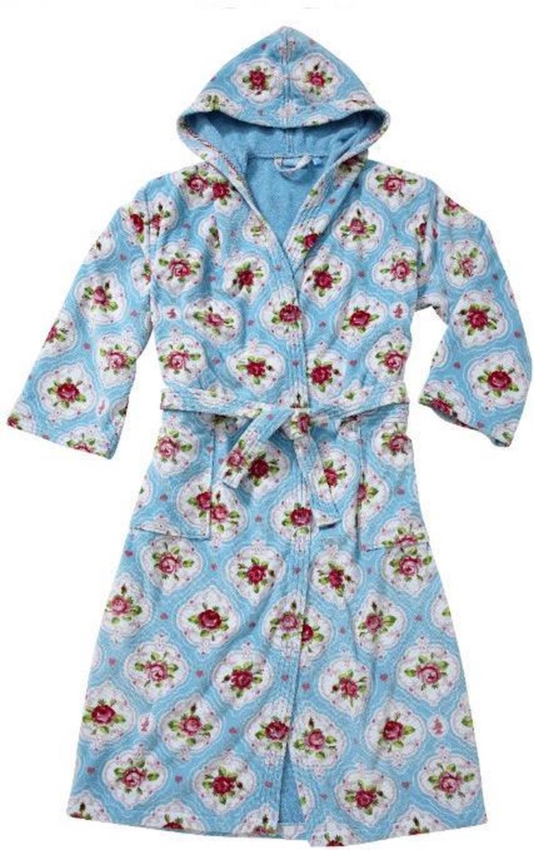 PiP Studio Badjas Flower Medaillon - Maat XXS - Blue