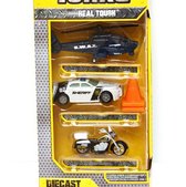 Tonka Die Cast metalen politieauto, helikopter en motor
