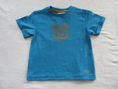 noukie's , jongen, t-shirt kote mouw , turquoise , nouky kop , 2 jaar 92
