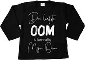 T-shirt lange mouw-De liefste oom is toevallig mijn oom-Maat 62