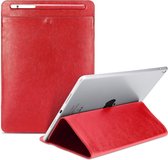 Universele hoes voor iPad 2/3/4 / iPad Air / Air 2 / Mini 1 / Mini 2 / Mini 3 / Mini 4 / Pro 9.7 / Pro 10.5, met etui en houder (rood)