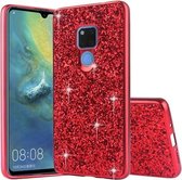 Glittery poeder schokbestendig TPU-hoesje voor Huawei Mate 20 (rood)