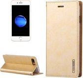 GOOSPERY BLUE MOON voor iPhone 8 Plus & 7 Plus Crazy Horse Texture Horizontale Flip Leren Case met Kaartsleuven & Portemonnee & Houder (Goud)