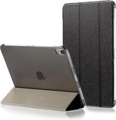 Zijdestructuur horizontale flip magnetische PU lederen tas voor iPad Pro 12,9 inch (2018), met drie-vouwbare houder en slaap- / wekfunctie (zwart)