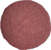 Vloerkleed Jute touw Oud roze Stoer / Landelijk,  100 centimeter - Poefenzo