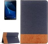 Voor Galaxy Tab A 10.1 / T580 Cross Texture Horizontale Flip Leather Case met houder & kaartsleuven & portemonnee (donkerblauw)
