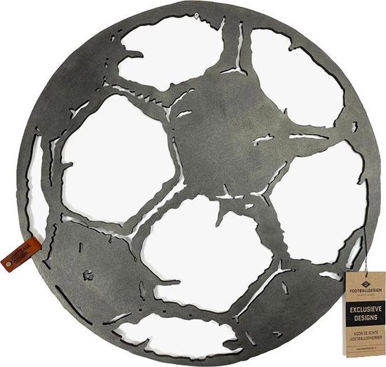 FootballDesign DEBAL. - 95 x 95 cm - Copper Metallic | Wanddecoratie Voetbal