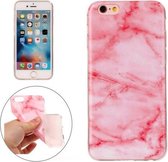 Voor iPhone 6s roze marmeren patroon zachte TPU beschermhoes