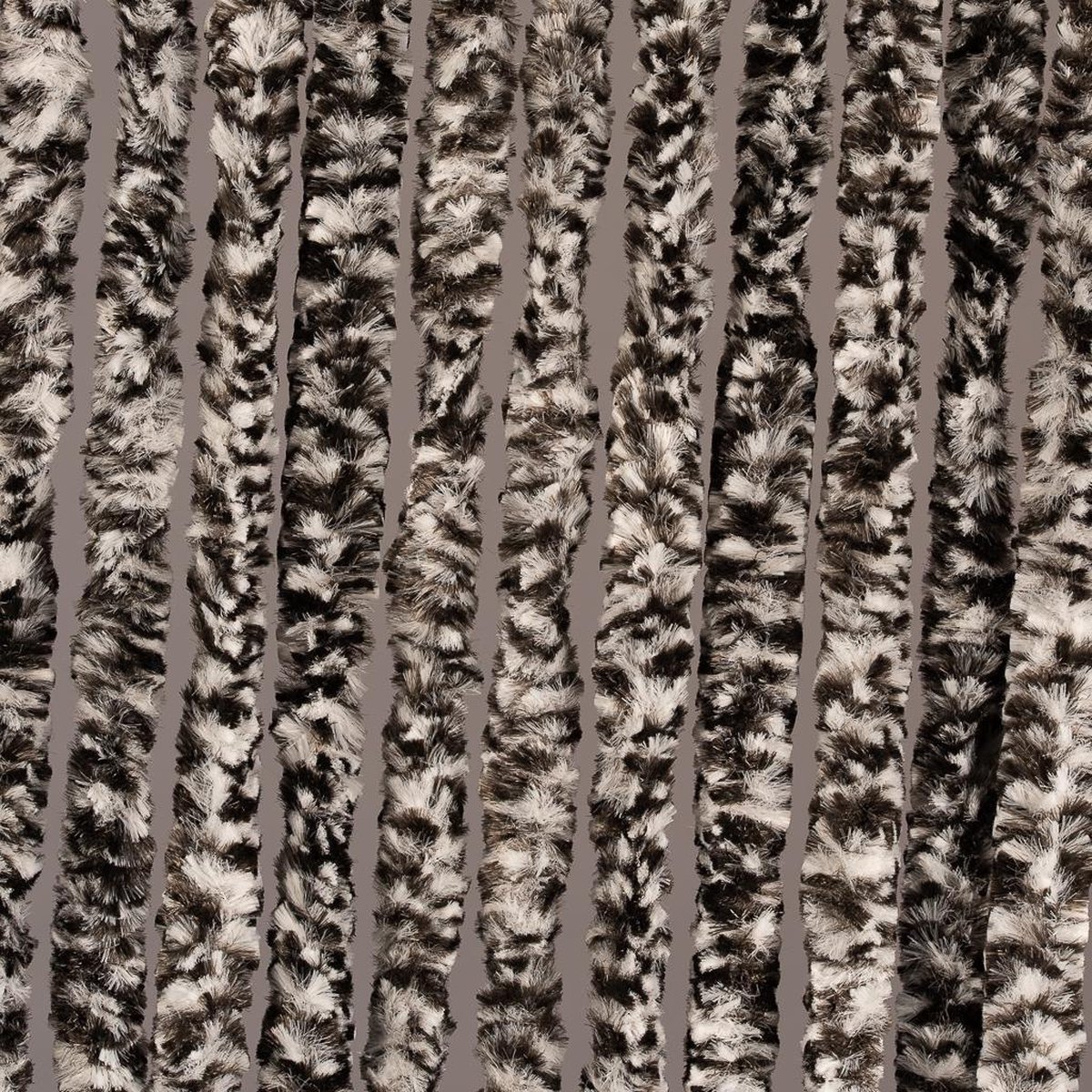 Luxe Kattenstaart Vliegengordijn - 90 x 220cm - Wit/Zwart Mix