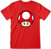Nintendo Super Mario - Power Up Mushroom  NEW!! Unisex T-Shirt Rood