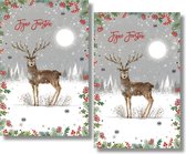 16 Dubbele kaarten - Fijne Feesten - Lannoo - Witte envelop - 10,5 x 16 cm