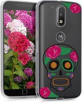 kwmobile telefoonhoesje voor Motorola Moto G4 / Moto G4 Plus - Hoesje voor smartphone - Sugar Skull Doodshoofd design