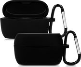kwmobile Hoes voor Jabra Elite Active 75t - Siliconen cover voor oordopjes in zwart