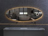 Miroir LED Mawialux | 160 x 60 cm | Ovale | Éclairage | Chauffage | Loupe | MR516060