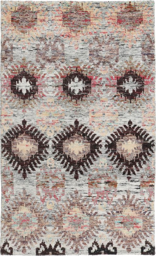 MOMO Rugs - Tapis Sari Silk TX-3425 - 170x240 cm - Rectangulaire - Tapis à poils ras, Oriental, Vintage - Moderne, Oriental - Multicolore