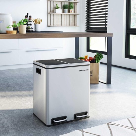 Poubelle inox 30 Litres à pédale pour la cuisine