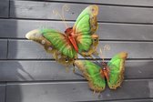 Set Vlinders, groen van metaal