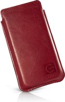 Insteekhoesje iPhone - Leren case - Rood - Size 3-CABANA