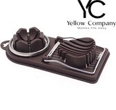 Yellow Company - Eiersnijder - Roestvrij staal - Vaatwasser bestendig - Snijder- Champignon snijder - Bruin
