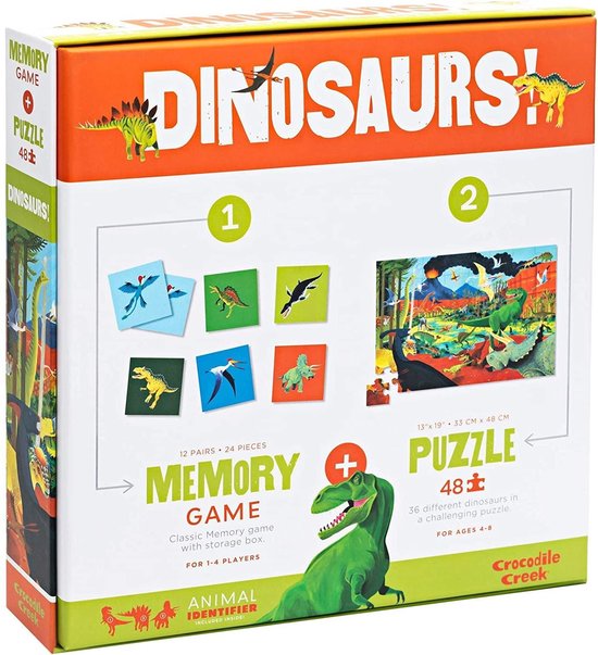 Thumbnail van een extra afbeelding van het spel Crocodile Creek memory en puzzel Dinosaurussen