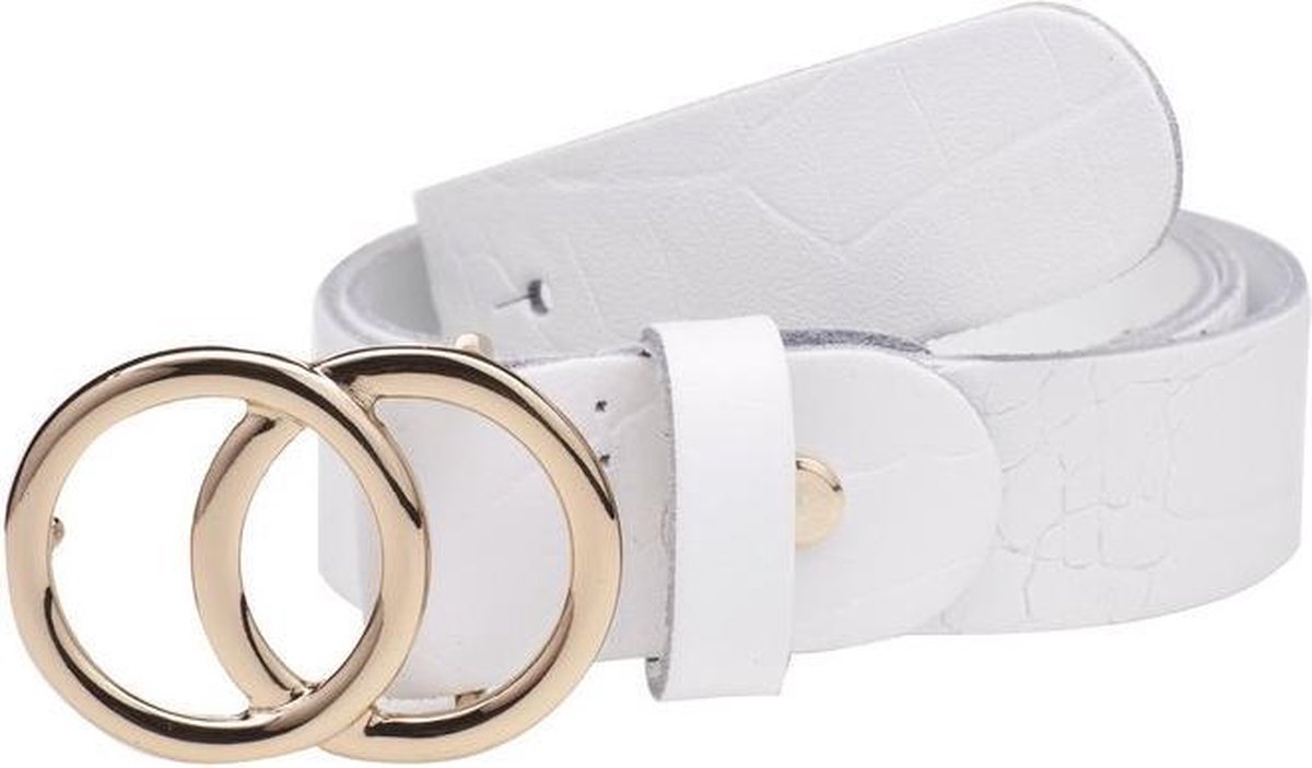 Elvy Fashion - Belt 25842 Croco - White Gold - Size 95