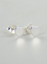 Silver Heart Stud Earrings