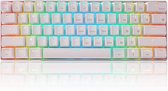 RK61 - RK61 Keyboard - Qwerty - RGB Mechanische Gaming Toetsenbord - Bluetooth - USB-C - Witte Kleur - Red Switch